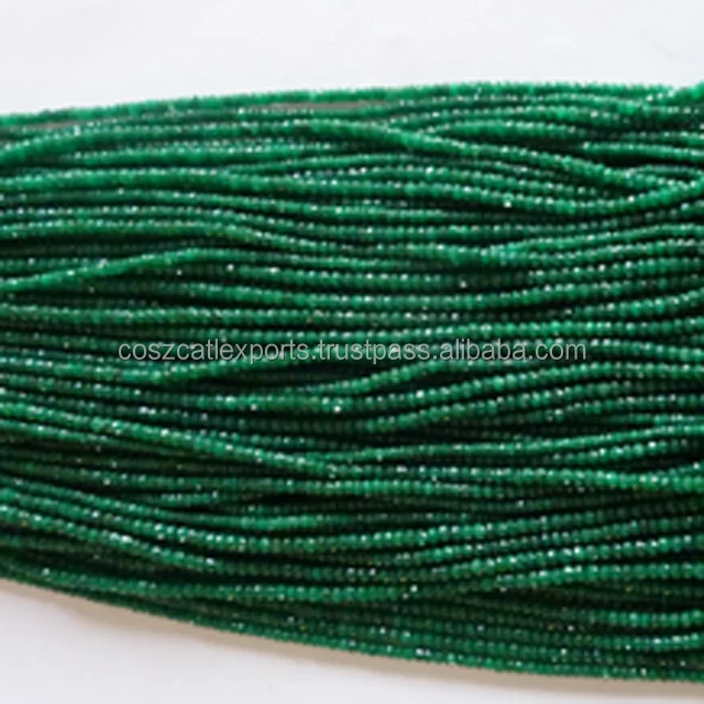 green Corundum Rondell Faceted crystals healing stones Fashion Loose gemstone for jewelry making necklace Beads