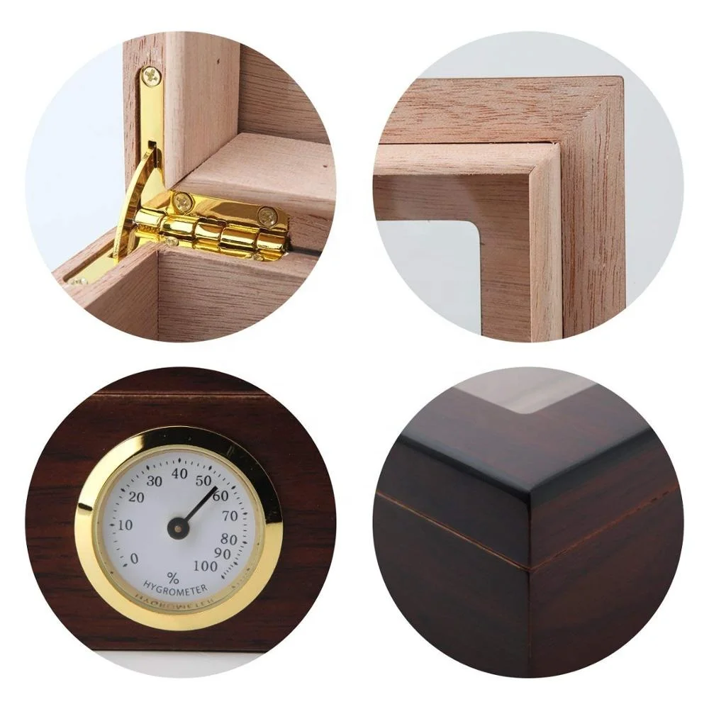 Glasstop орех сигара дисплей Humidor