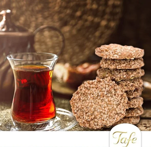 
Tafe Barazek Crispy Sesame Cookies with Pistachio Carton Box 200g - Code 274 