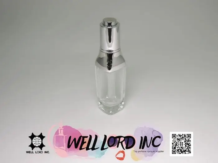 Adorable skin care products serum face 35ml see through glass bottle for cosmetics push on dropper