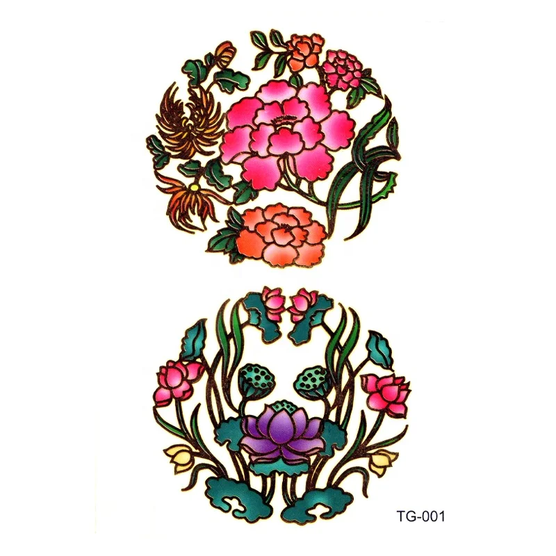 TG-001 waterproof temporary body tattoo unique design sticker tattoo temporary hair tattoo hair decoration sticker