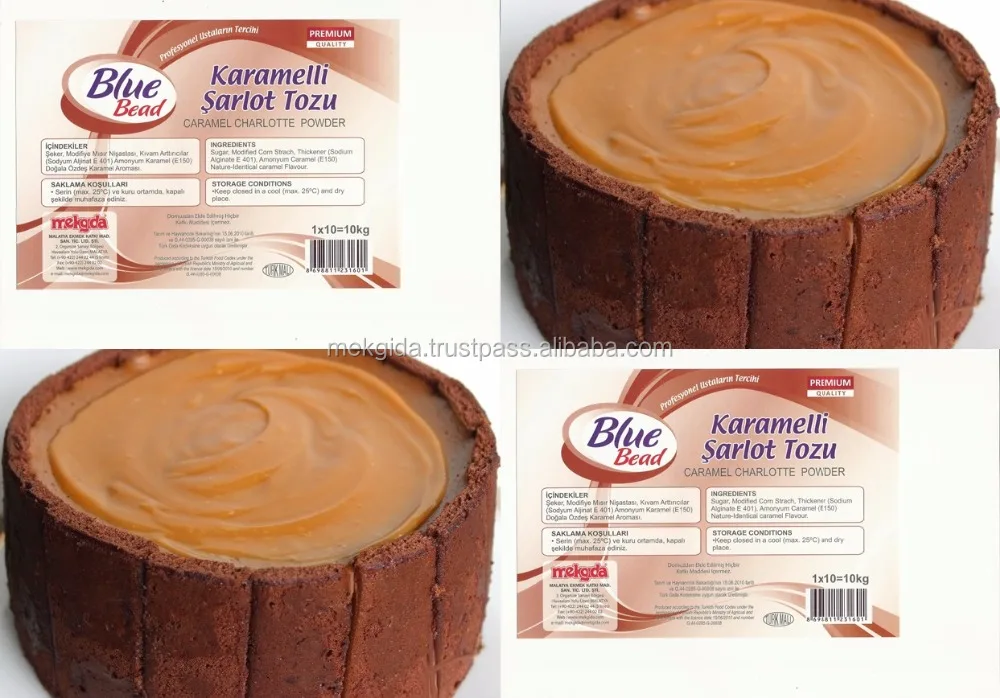 Blue Bead Caramel Pastry Charlotte Cream Powder