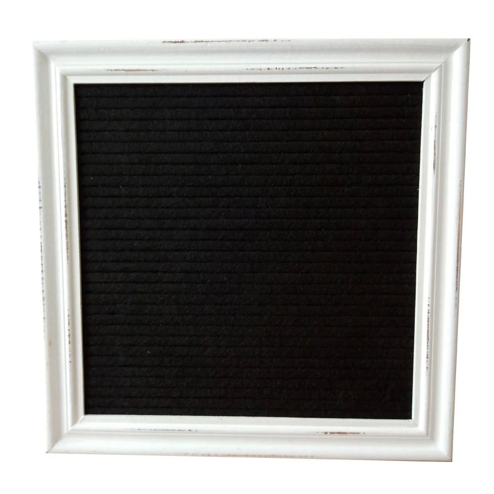 
Amazon Hot Sale Big Letter 10X10 Rustic White Wood Frame Felt Letter Board 