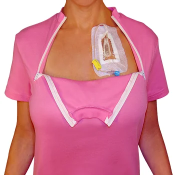 Женские футболки для химиотерапии с доступом к порту для больниц