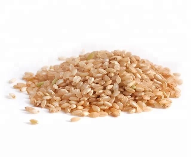 Необработанный круглый коричневый рис сертифицированный органический веган и без глютена | Частная торговая марка