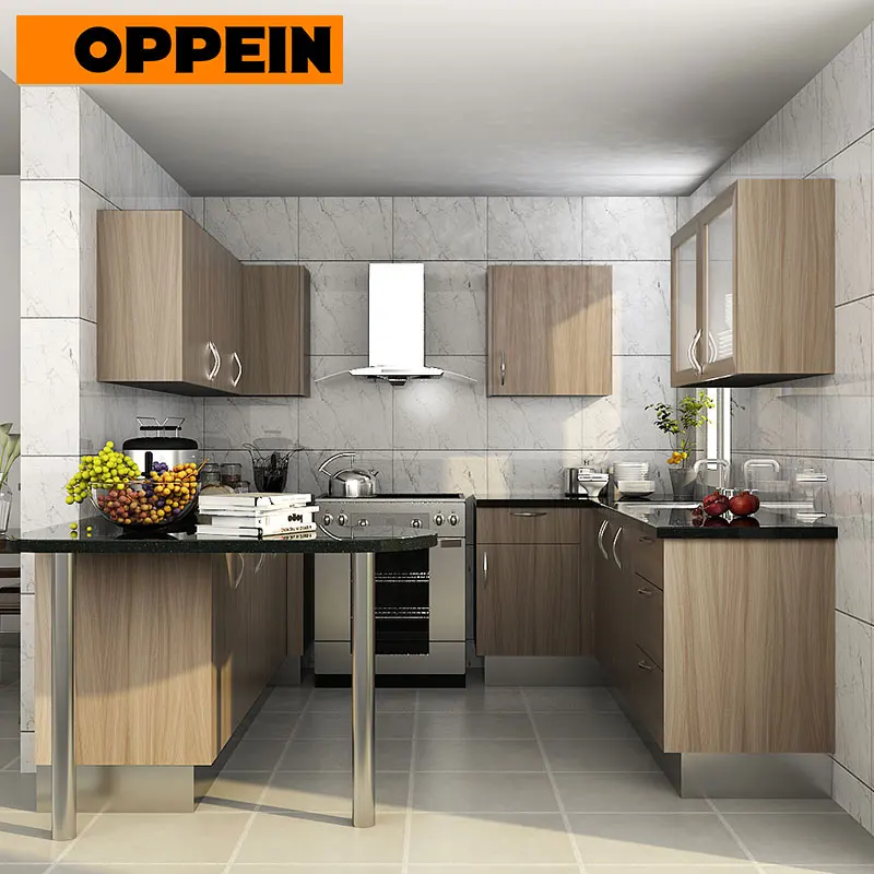 American Style Wood Modular Kitchen Cabinet Designs for Small Kitchens