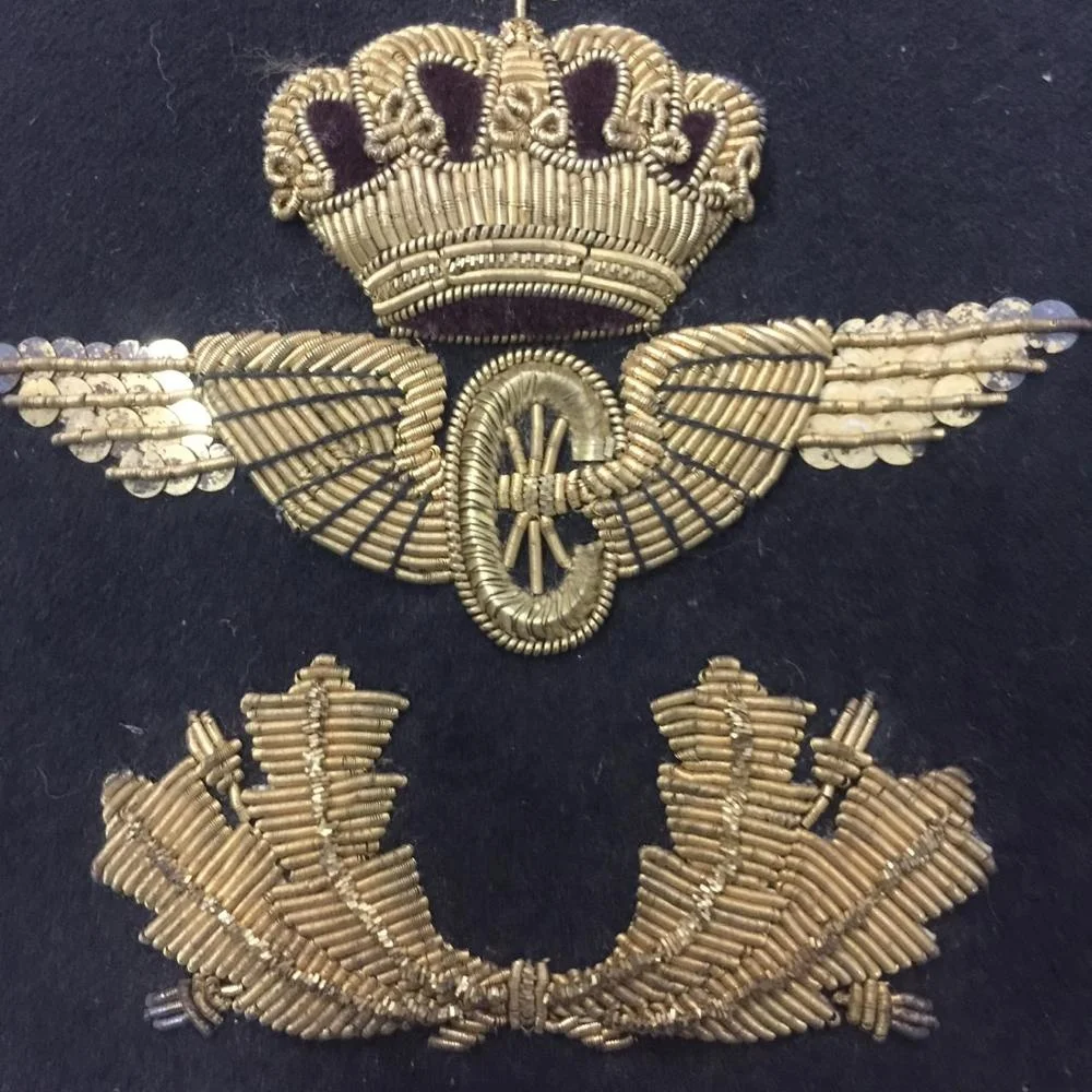 
Vector Crown Tire Wings illustration Badges Military Officer Uniform Hand Made Badge 