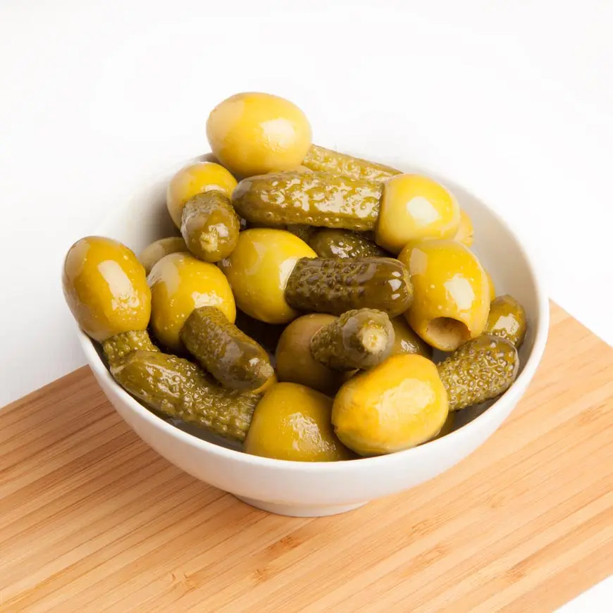 Olive in Brine bulk spanish olives manzanilla onions pepper in vinegar