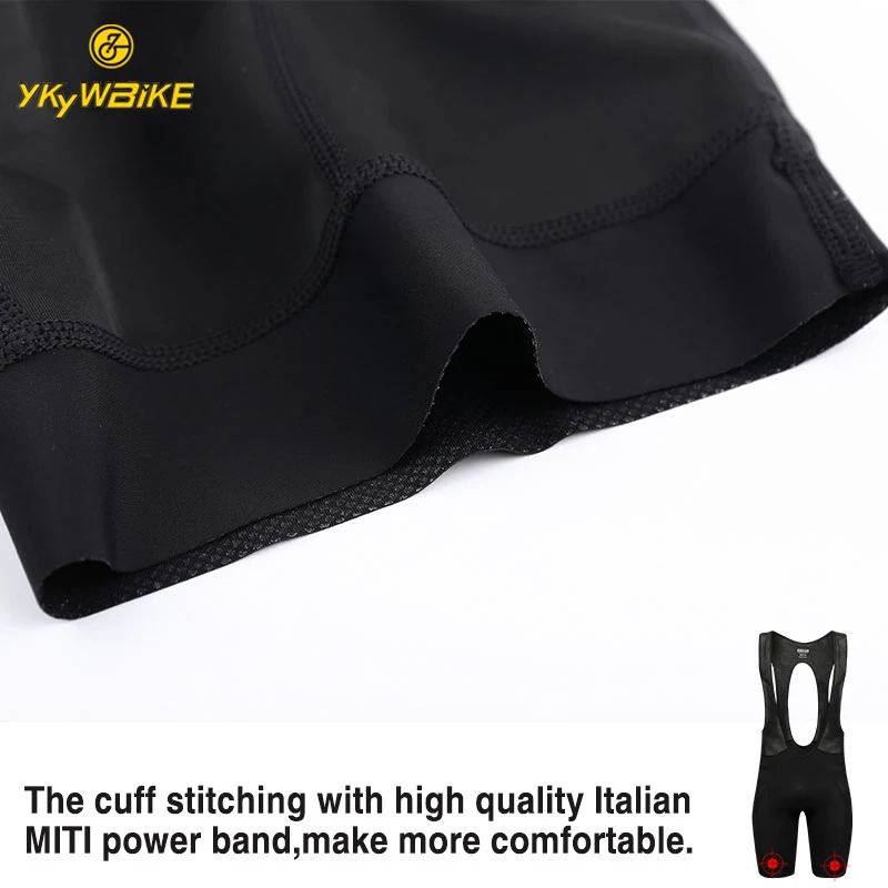 
YKYWBIKE OEM Mountain Bike Shorts Coolmax Pads MTB Cycling Bib Shorts Men 