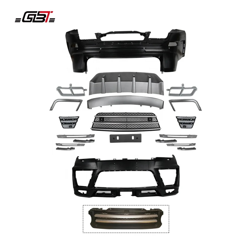 GBT body kits front rear bumper plate air-inlet grille DRL Case exhaust pipe for year 2014-2017 for Land Rover Range Rover SPORT