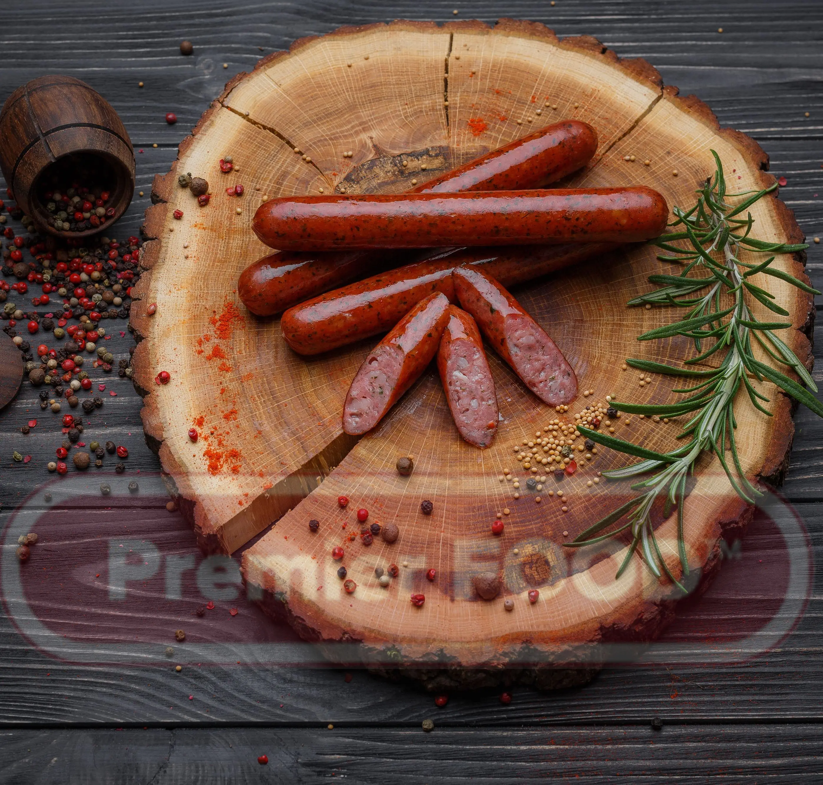 
Meat food vacuum pack of smoked frozen hot dog Bavarian sausages 