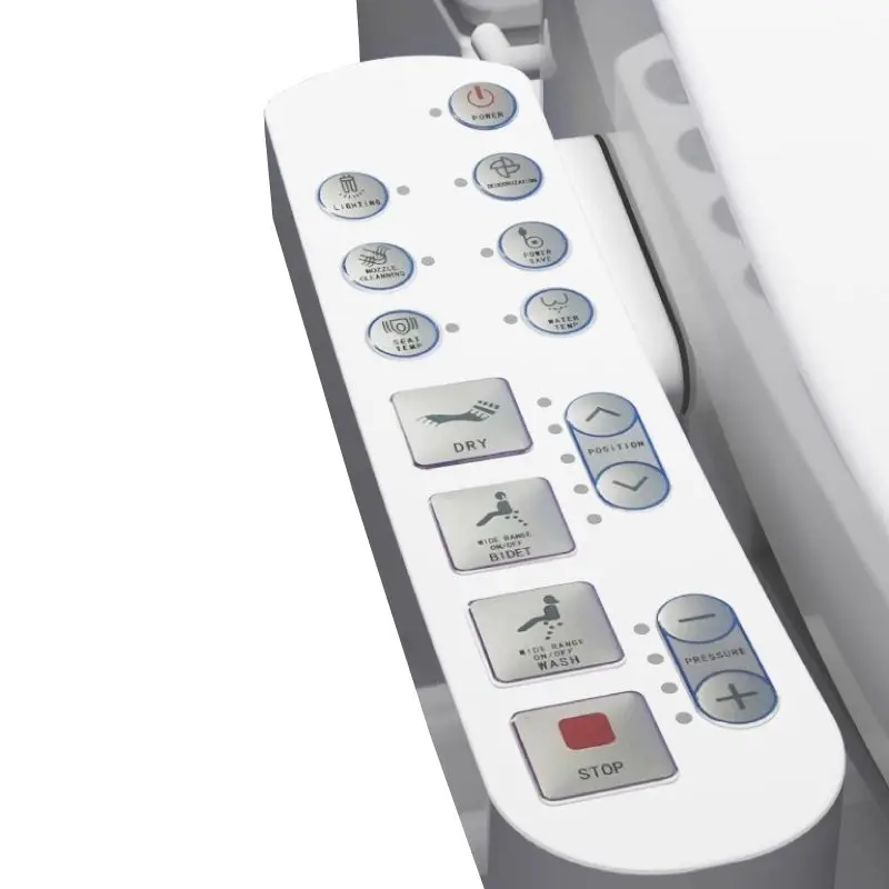 BSMI approval Modern D shape Heated Electric Bidet Toilet seat instant heating tankless  Electronic bidet seat smart toilet seat