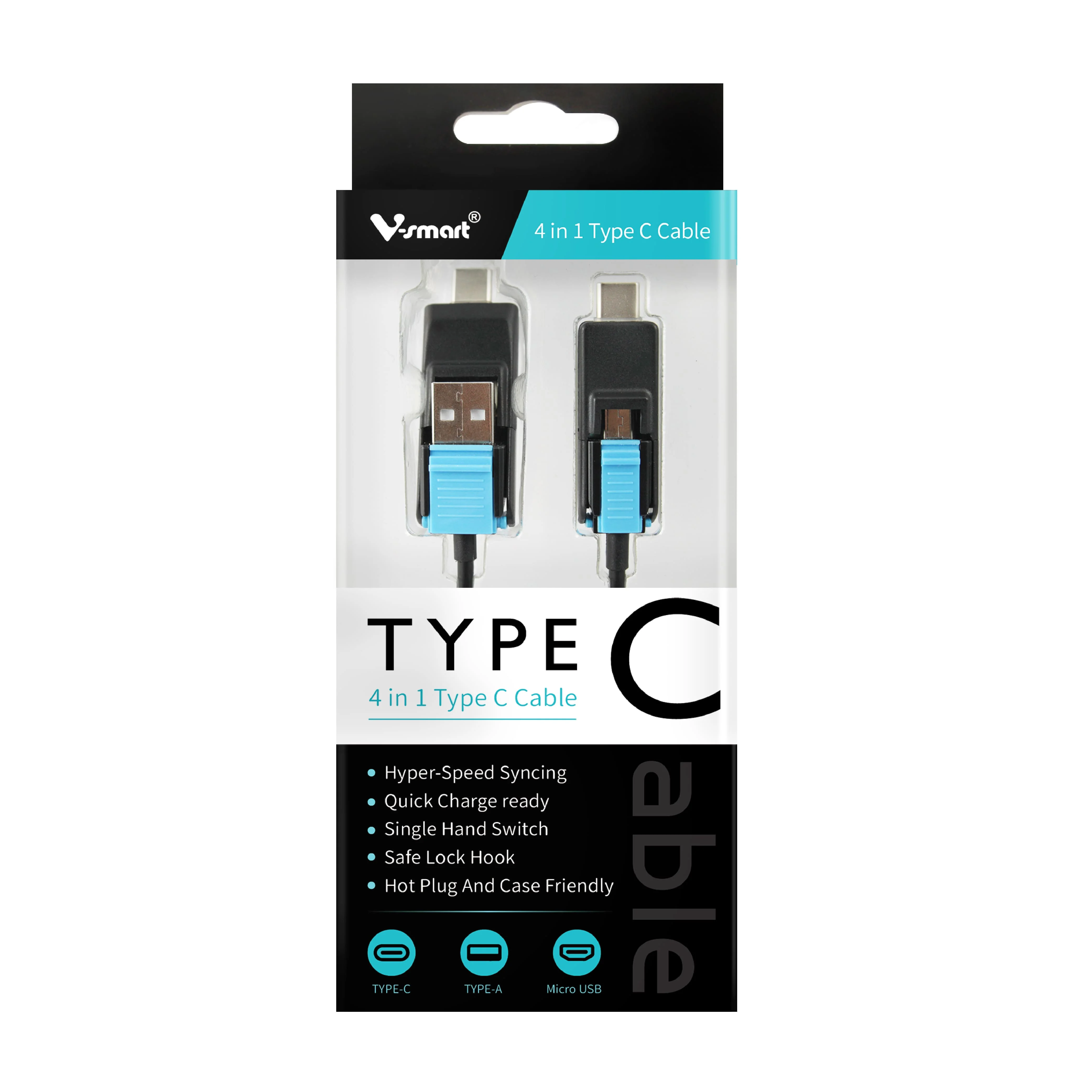
Type c data cable 4 in 1 cable usb 