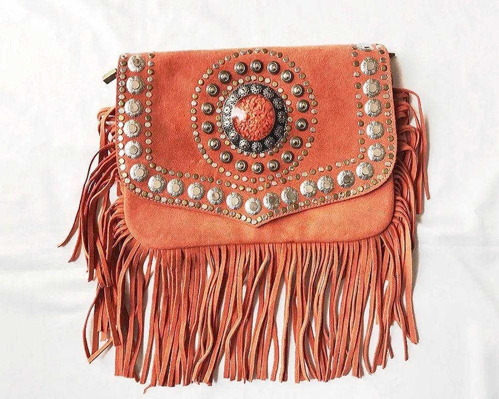 Handmade Moroccan Genuine Suede hand/shoulder Bag