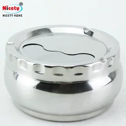 Round spinning stainless steel ashtray smokeless ashtray customised ashtray