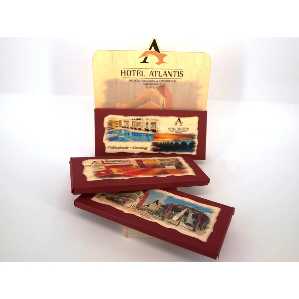 
Custom Label Sweety Postcard Shape Brown Milk Chocolate Bar for Christmas Gift 