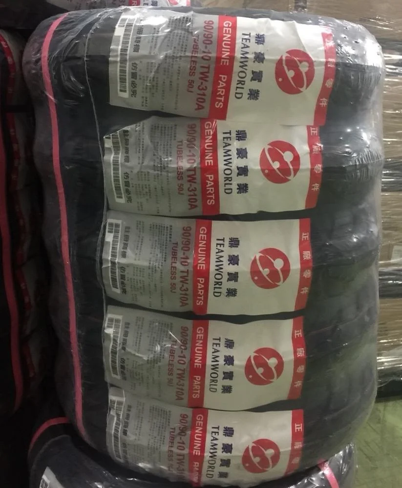 E-mark Certificated Tire 90/90-10 8PR 50J #310A (Brand : Teamworld, made in Taiwan)