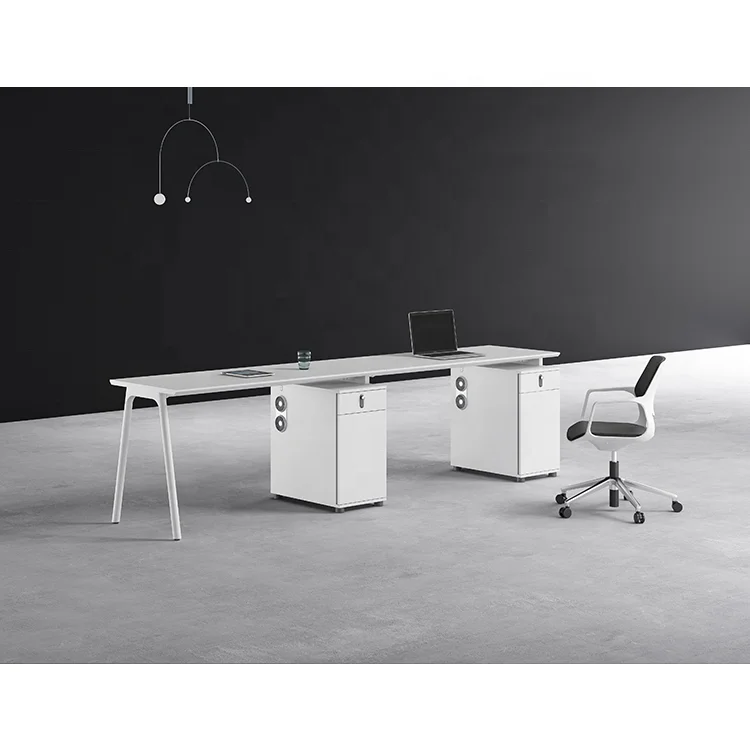 High quality modern white office desk 2 person office furniture workstation