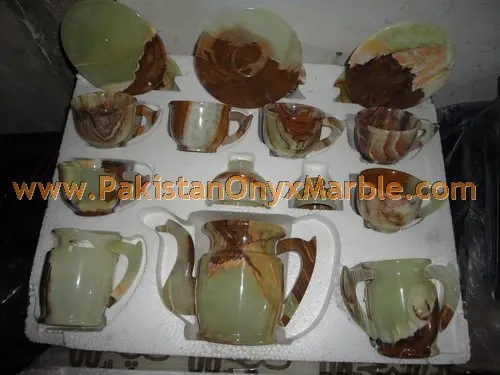 BUY CHEAP NATURAL COLOR ONYX TEA SETS HANDICRAFTS