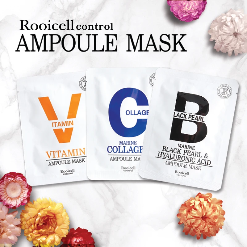 ISO22716 GMP Korea beauty cosmetics Whitening Facial Mask Sheet Rooicell Vitamin Ampoule Mask 25ml*10ea OEM Private Label