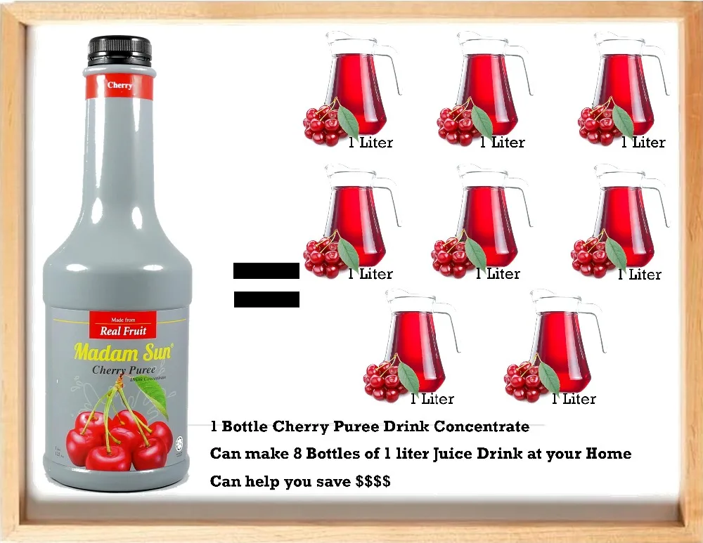 
Cherry Puree Drink Concentrate/Cherry Puree Mix/Cherry Juice Concentrate 