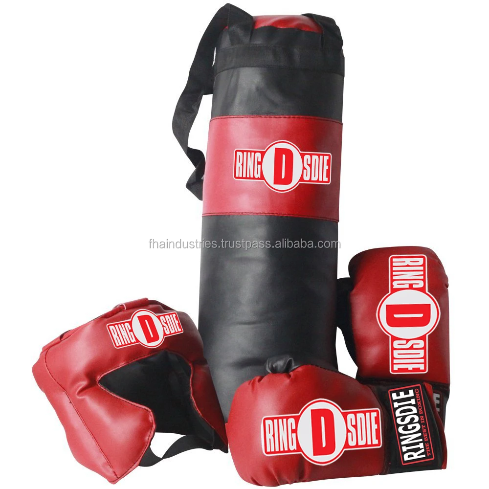 Kids Boxing Set including boxing gloves punch bag head guard junior training boxing kit