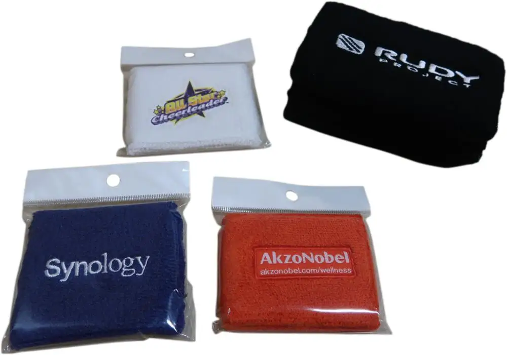 Cotton customize wristband sweat band with embroidery logo