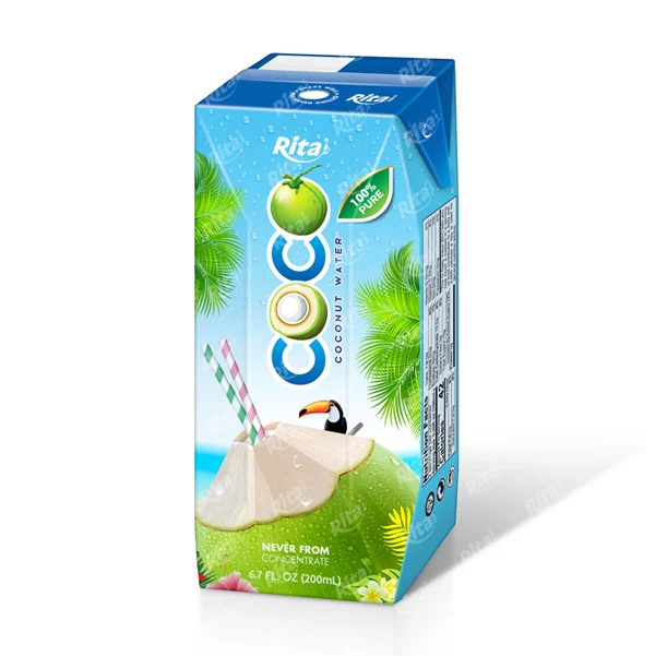 200ml Aseptic Box Wholesale Organic Coconut Water