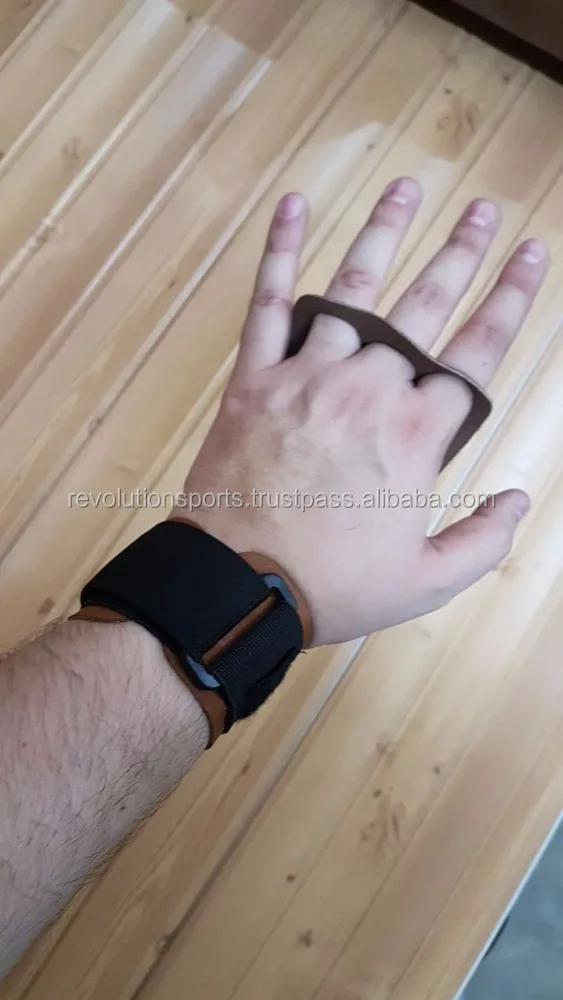 Exotic Leather Anti-Slip Leather Crossfit grips for workout/Palm protector 2018 best seller