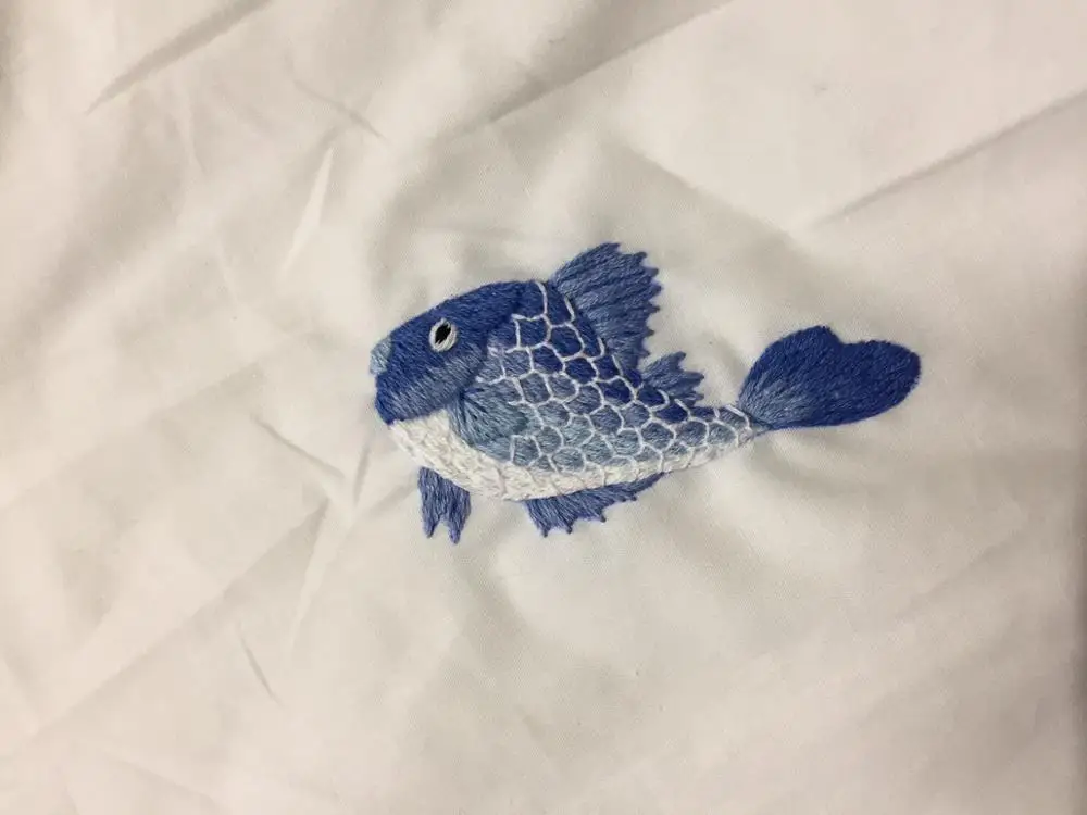 Wholesale Customized Lobster and crab hand embroidery Napkin Cotton Dinner Table Napkin