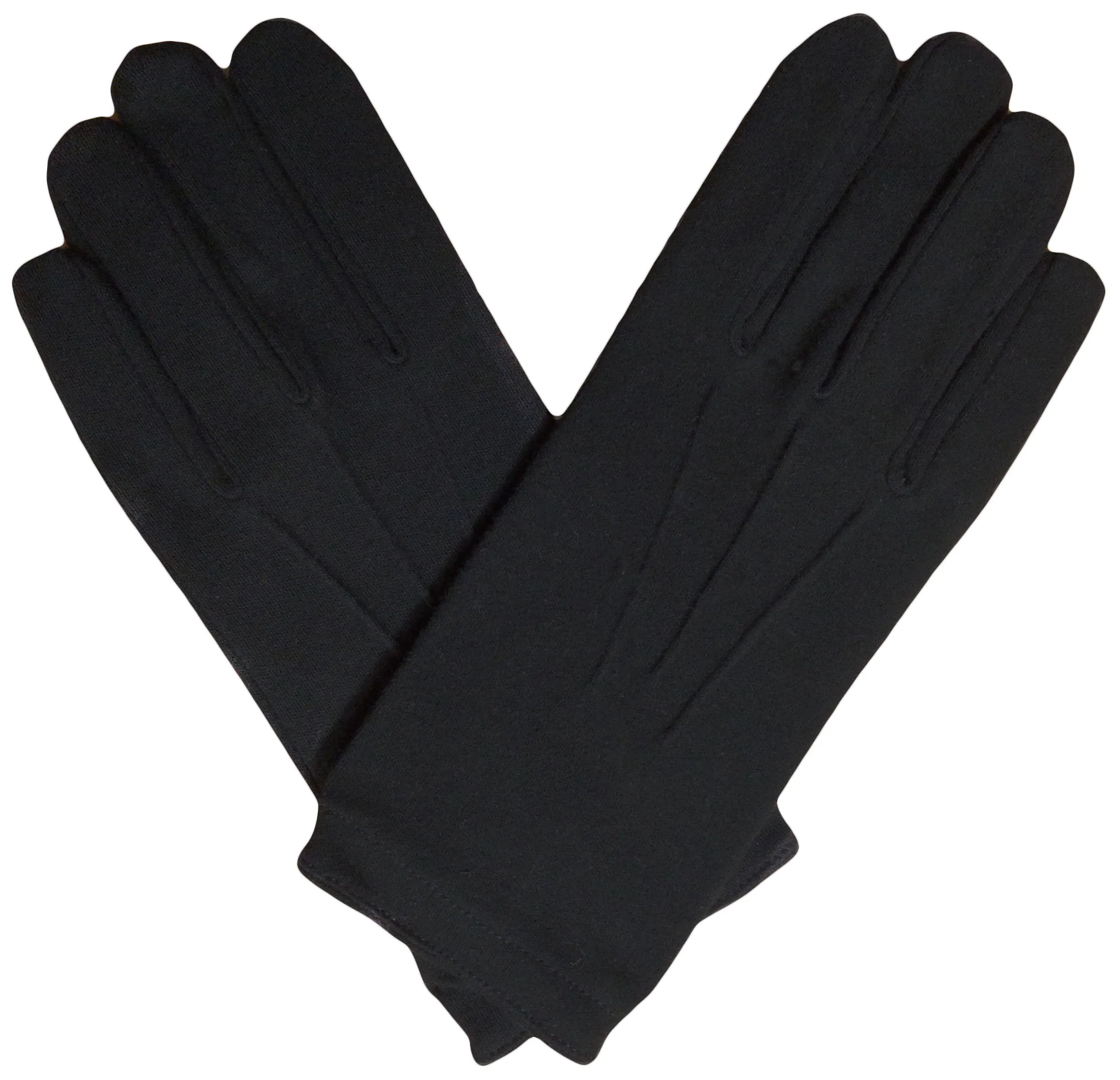 BLACK LEATHER MASONIC REGALIA-MASONIC SOFT PLAIN WHITE LEATHER GLOVES (MED/LARGE/XLARGE)