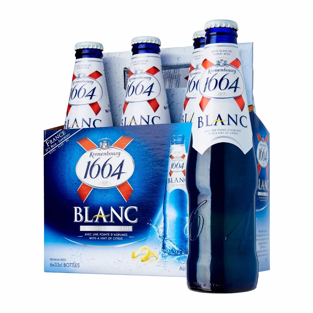Пиво kronenвстроенное в синий цвет 1664 Blanc 25cl бутылки 33cl и 500