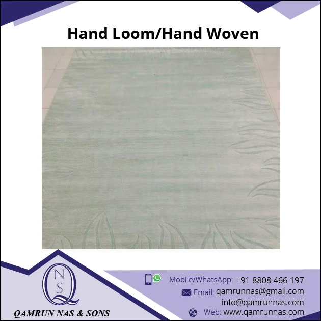 High Quality Wholesale 100% Wool Hand Woven Carpet in wool and cotton material wool woven living room indoor outdoor carpet
