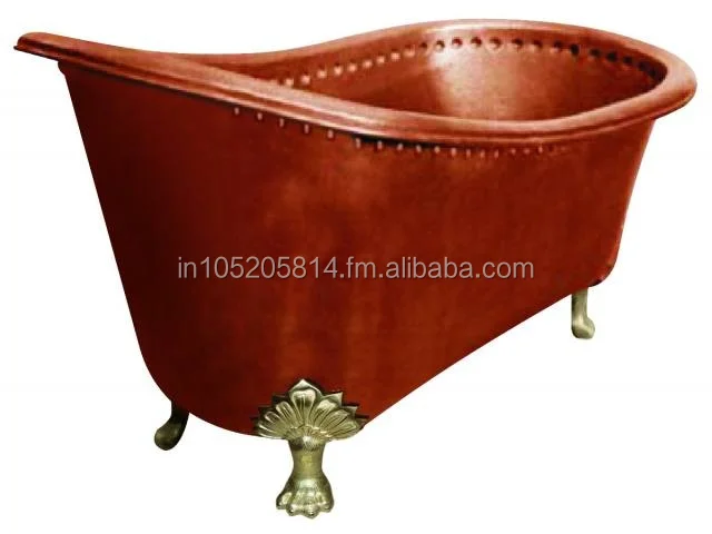 Handmade Pure Solid Copper Freestanding Claw Foot Bath Tub 5.5 Antique Copper