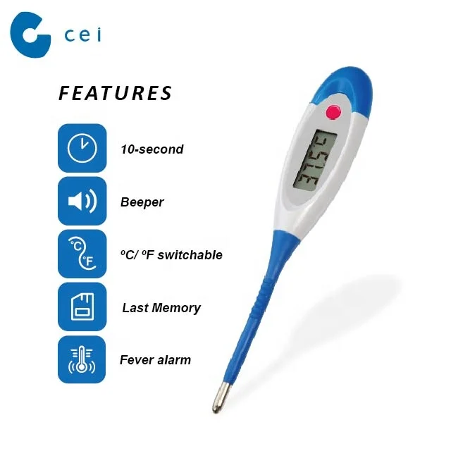 NEW Pet Products Bendable Waterproof Thermometer Veterinary Equipment Temperature Gauge