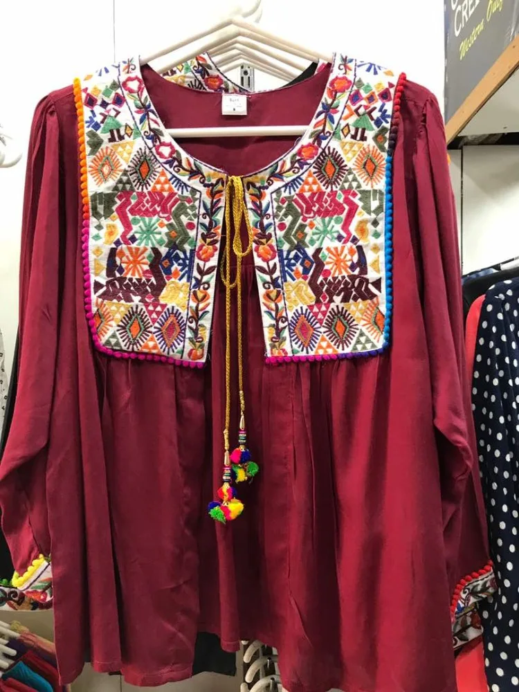 Высококачественное женское платье-кафтан стиль банджара традиционная вышивка хлопчатобумажная вискозная ткань ОДМ одежда для взрослых