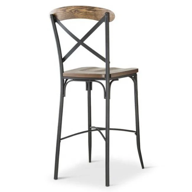 
Industrial vintage Cross Back Pattern Iron Cafe Chair for Wholesale 