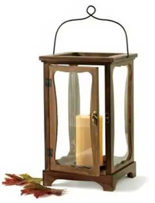Wood Antique Lantern Best Seller Distressed Wooden Color Rectangle Outdoor and Indoor Handmade Wedding OEM Customized Lanterns