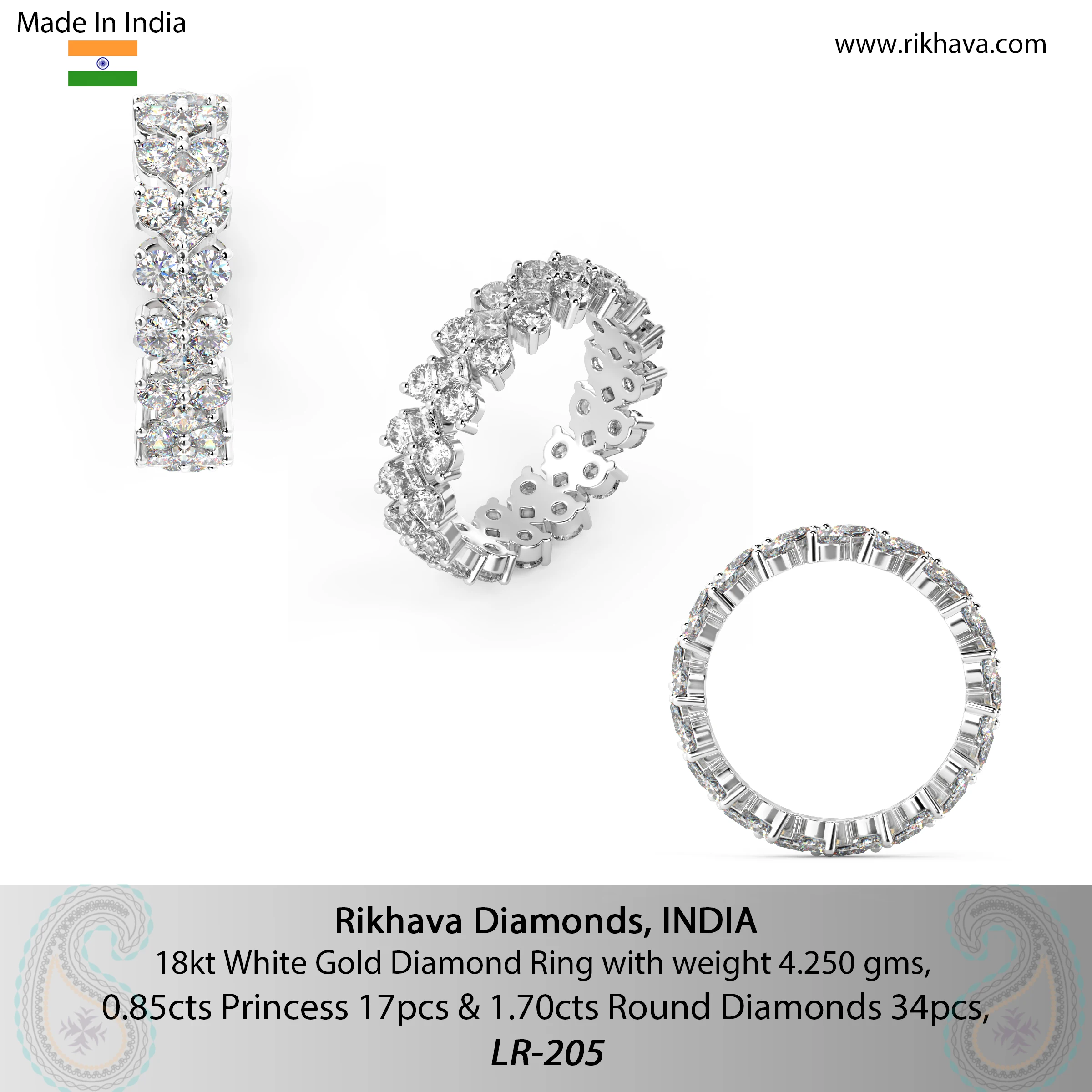 Gorgeous White Gold Diamond Ring with Stunning Design