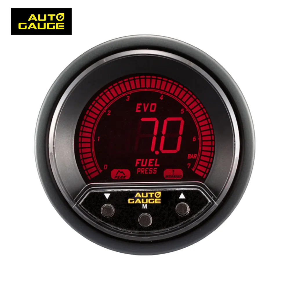 Grandeur Black Surface LCD Screen Auto Dashboard Fuel Press Gauge