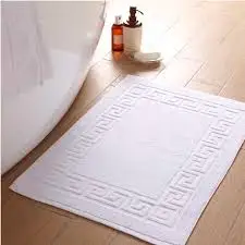 Cotton bath mats for hotel and home use plain Jacquard Dobby heavy and Low Gsm perfect for Foot Towels and Bath use