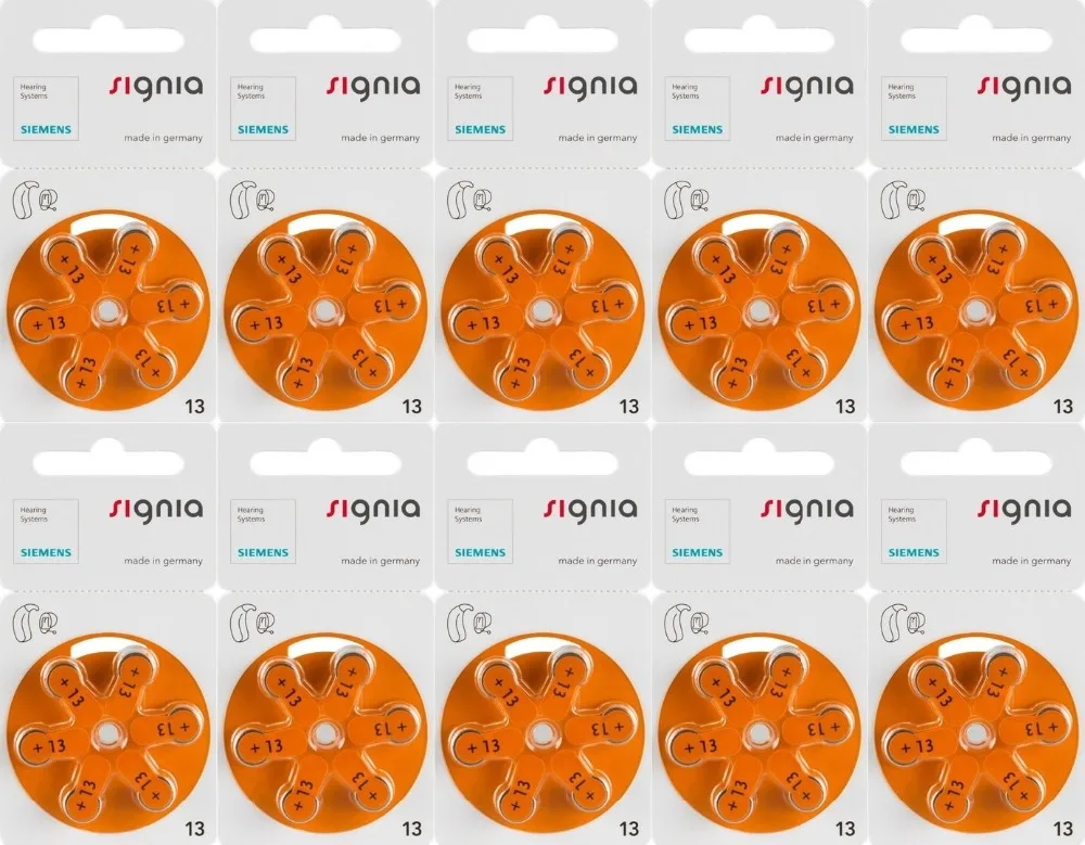 button cell battery A13 1.4 for hearing Aid signia mercury free zinc air battery button cells for digital hearing aids