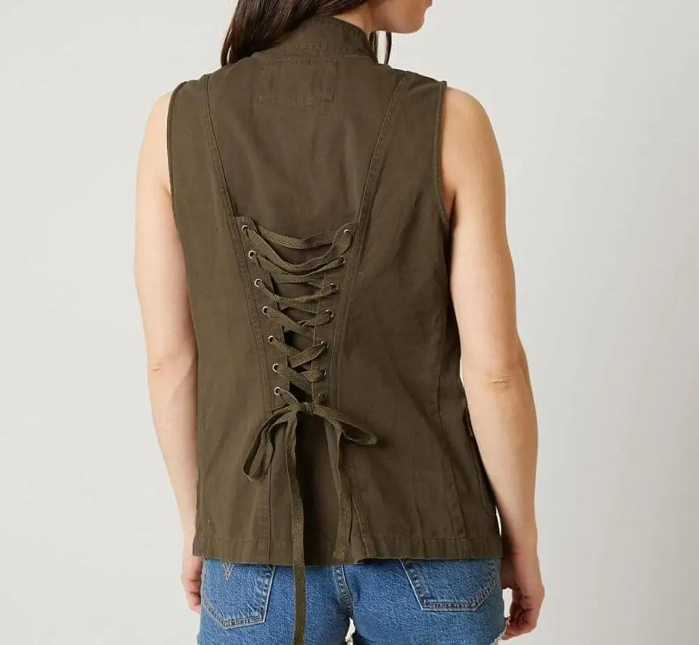 
High Quality Fashionable Casual Slim Fit Street wear Breathable Ladies Vest For Wholesale Supplier 