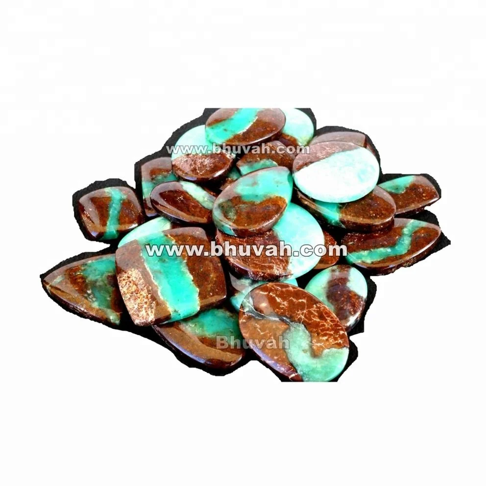 boulder chrysoprase stone gemstone cabochon