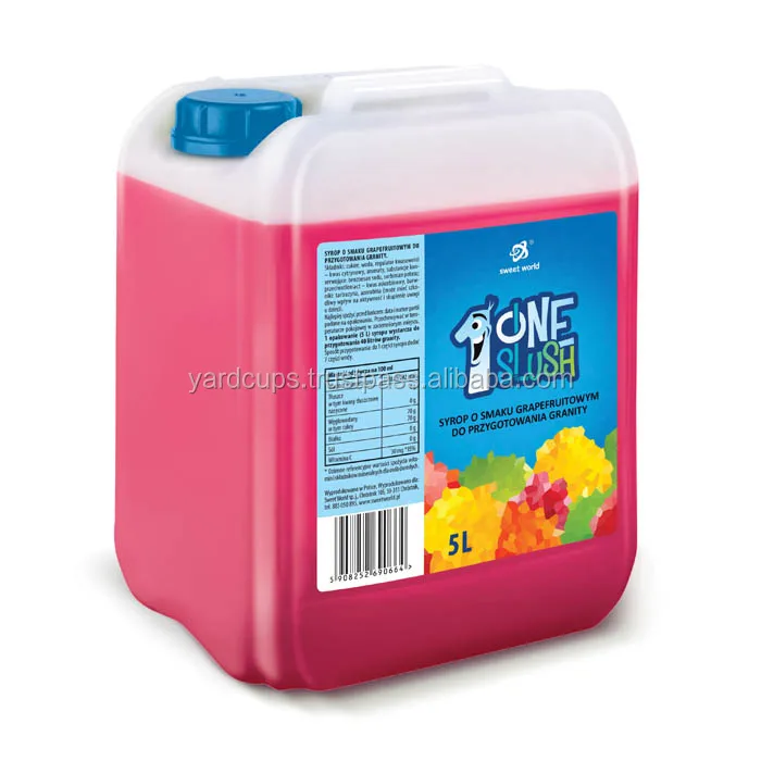 
Slush ice syrup concentrate 5 liters 1:7 mix ratio 