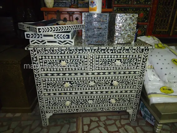 Bone Inlay Chest Drawer Living Room Cabinet Bone Inlay Dresser Bone Inlay Furniture for customized size cheapest price