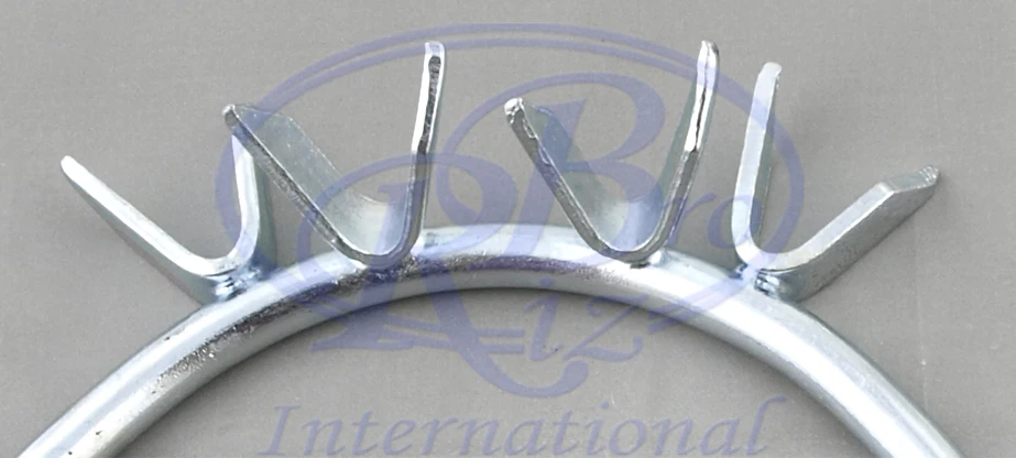 Steel chrome plated Plastic calf weaner medium spiked swing arm milk sucking preventer cattle cow weaning tool set of 3 pieces