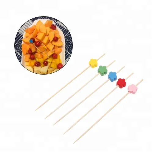 
Beads bamboo cocktail picks food dessert fruit sticks disposable toothpicks 