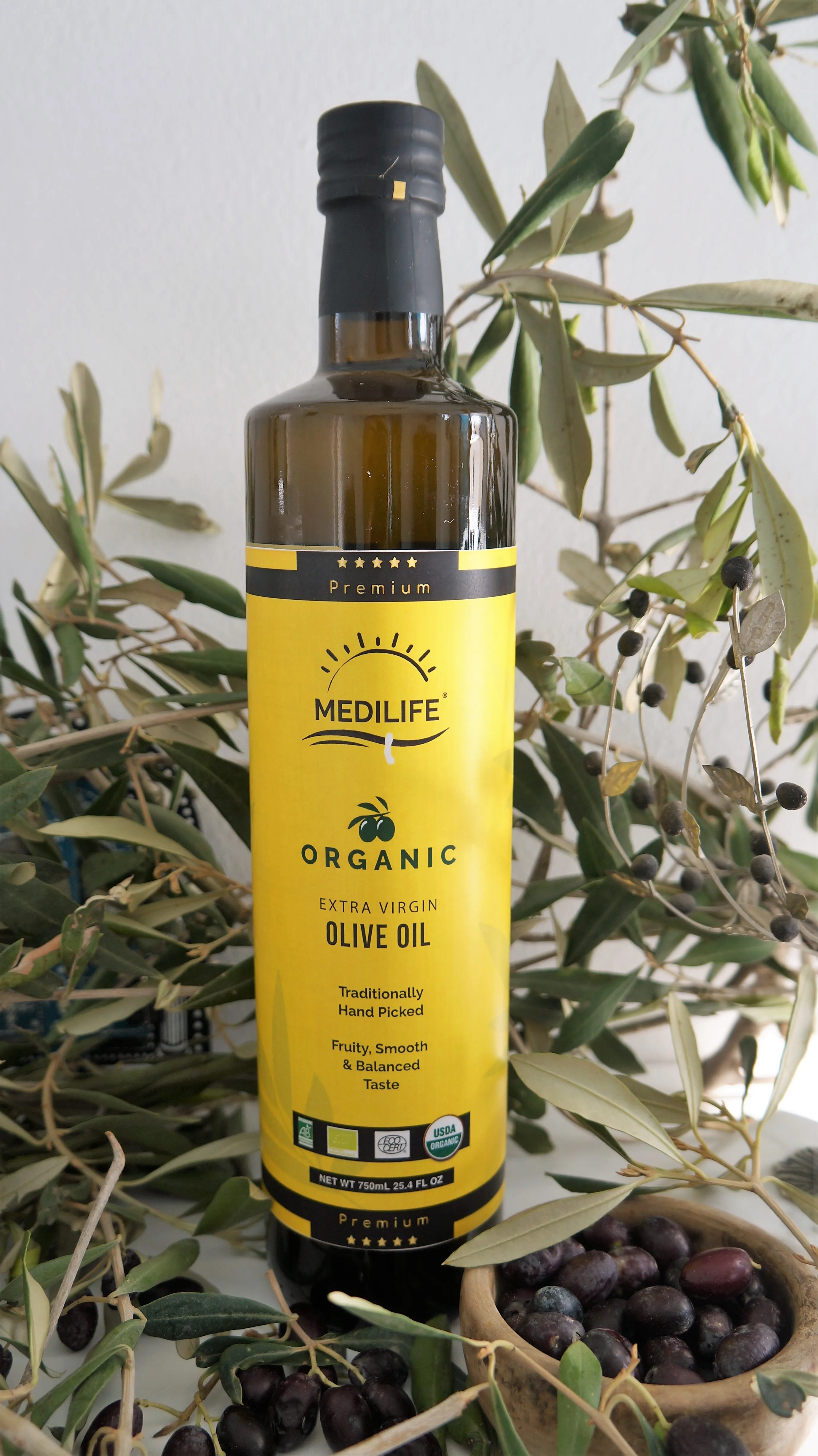 Dorica Bottle,750mL, Sweet Fruity Olive Oil. ISO certified