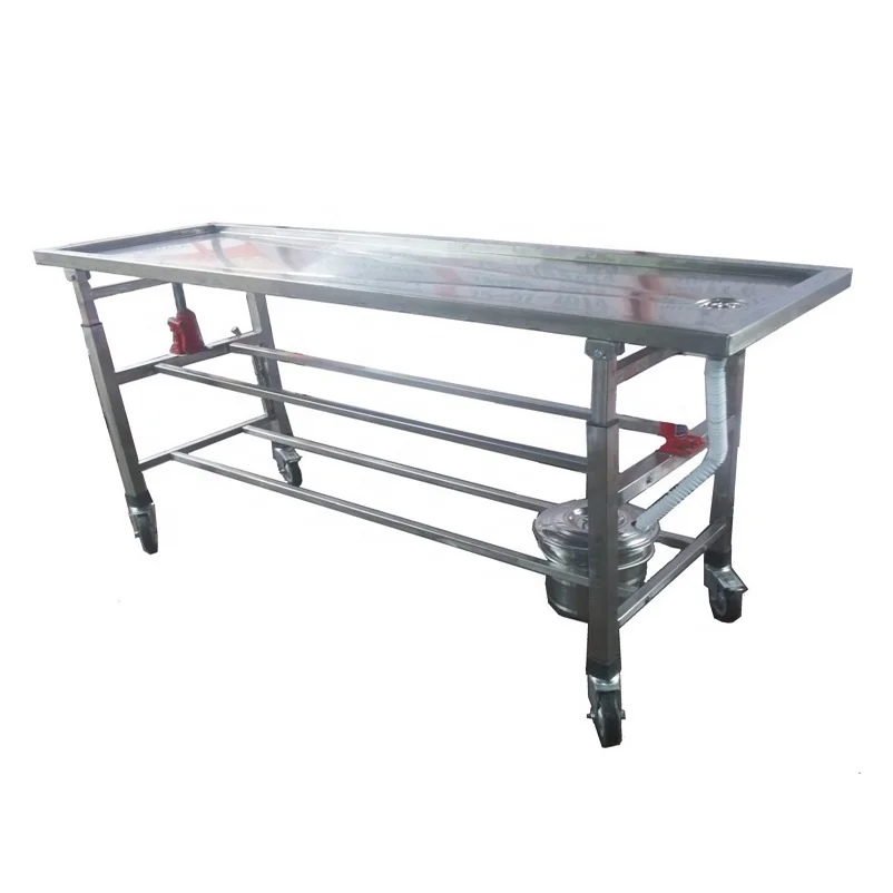 Stainless Steel Embalming Table hospital embalming sink cadaver formalin inject table body preservation Table
